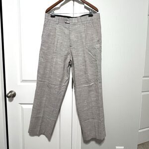 Stacy Adams Men's Dress Pants Linen Performance Beige Size 36x30 Preppy Light